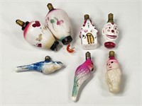 7) ANTIQUE FIGURAL CHRISTMAS BULBS