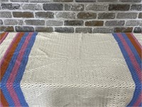 Vintage Crocheted Blanket is 37x49