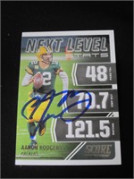 Aaron Rodgers Signed Trading Card COA Pros