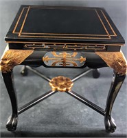 Oriental Black Lacquer Gold Inlay Coffee Table