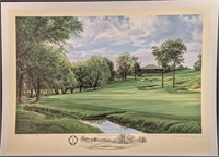"The 18th Hold Muirfield Village Golf Club" Lithog