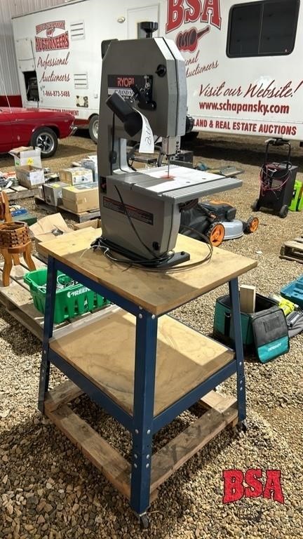 Ryobi 9" Band Saw on Mastercraft table w/ wheels