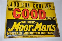 VTG Moorman's tin advert sign