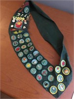 Vintage 70's Girl Scout Fully Decorated Sash