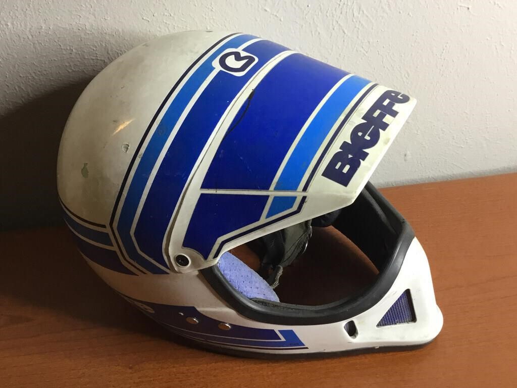 Vtg Italian Bieffe Motocross Helmet Sz Large