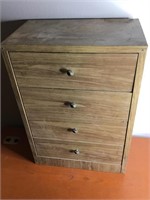 Freestanding 28" Tall Metal 4 Drawer Cabinet READ