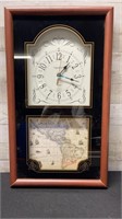 Vintage Ingraham Quartz Wall Clock 14" Wide X 24"