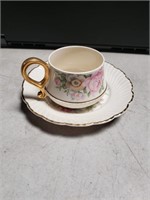 Vintage Rose Crown Demitasse Cup And Saucer China