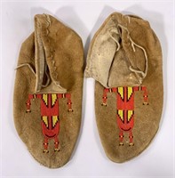 Beaded moccasins - 4.5"W, 10.5"L