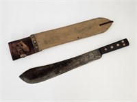 MILITARY LOT WITH 1955 MARTINDALE MACHETE-20" LONG