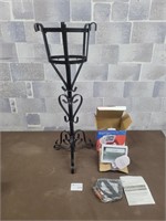 Metal plant stand, motion security light