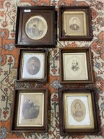 6 Walnut Victorian Frames