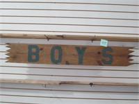 Handmade "BOYS" Wooden Sign (4' x 7.5")