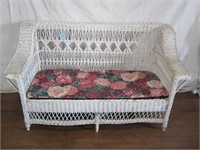 Antique Wicker Settee (61" overall length)