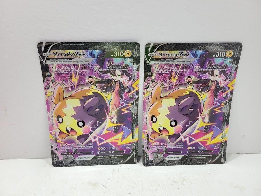 (2) Jumbo Sized Morpeko V Pokémon Cards