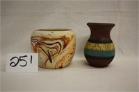 Two Pieces of Navajo Art Pottery