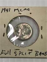 1941 Mercury Dime with Full Split Bands