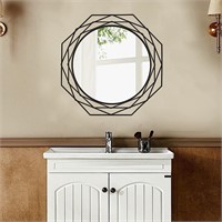 30' Decorative Wall Mirror - Black Frame
