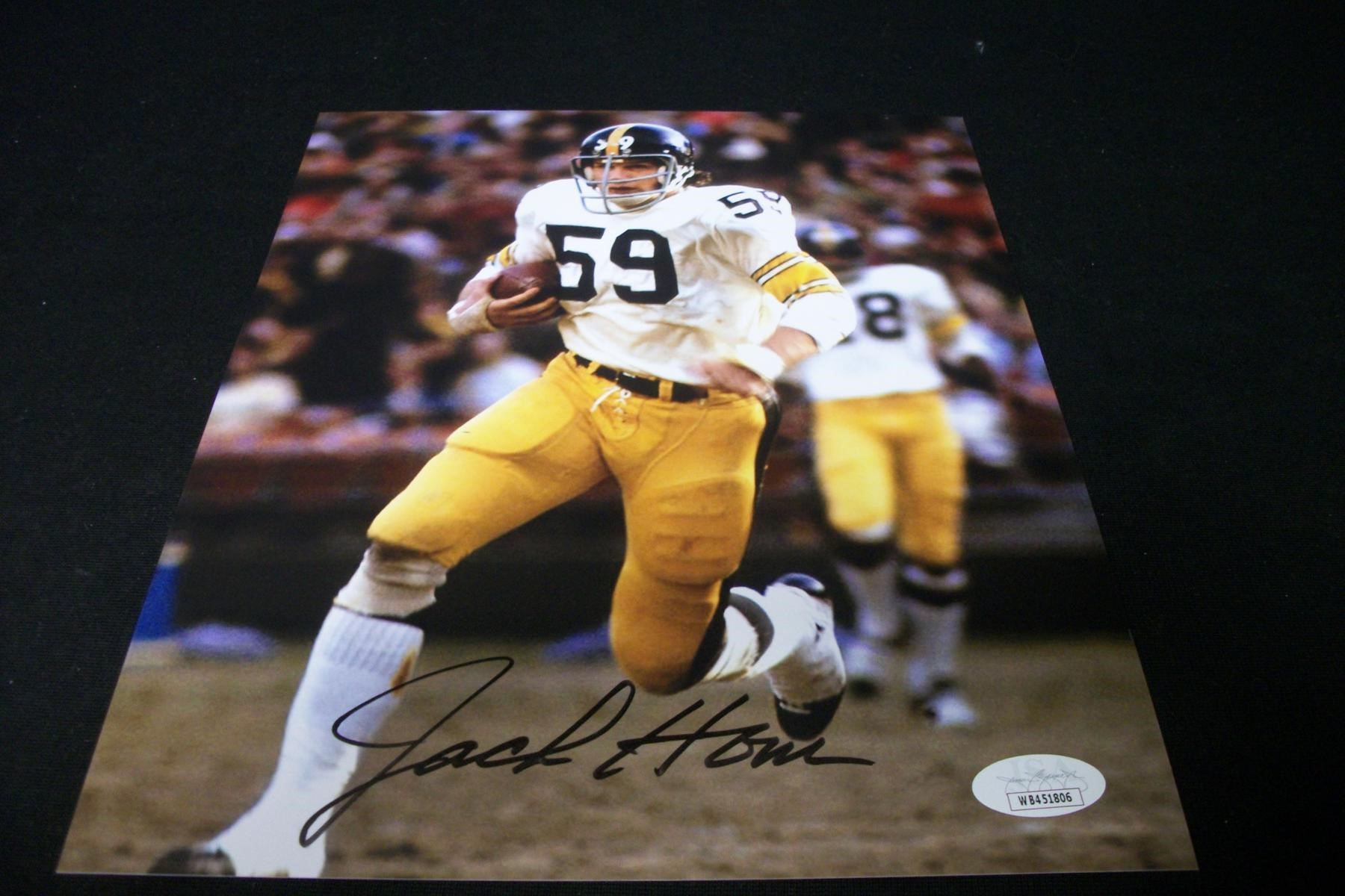 STEELERS JACK HAM SIGNED 8X10 PHOTO JSA COA