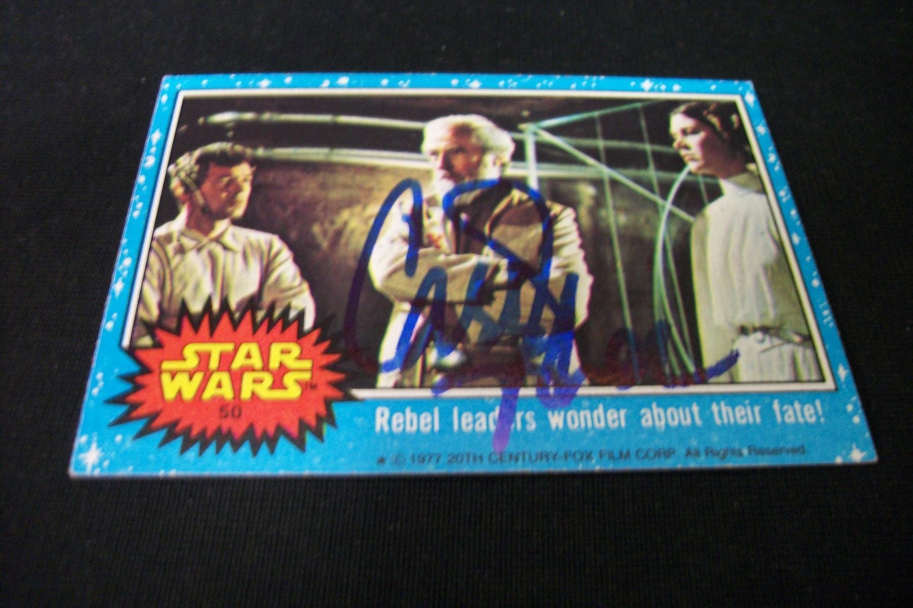 1977 TOPPS STAR WARS CARRIE FISHER AUTOGRAPH