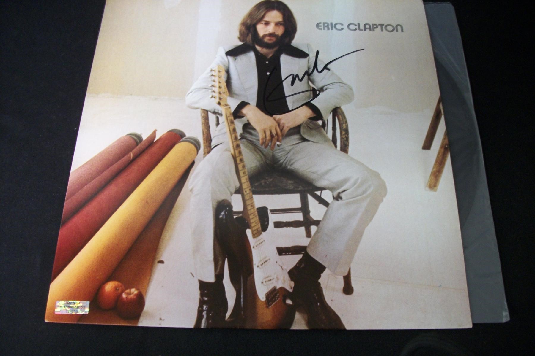 AUTHENTIC ERIC CLAPTON SIGNED ALBUM COVER COA