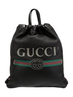 Gucci Logo Drawstring Backpack
