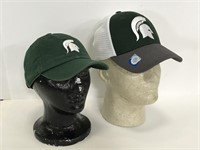 Pair of Michigan State Spartans baseball hats