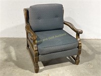 Solid and Comfortable Wooden Armed Chair