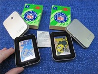 zippo lighters "lions" & "packers"