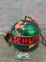 Vintage Schlitz beer advertising lighted hanging