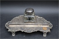 7.7 oz Sterling Lion Passant Inkwell & Tray