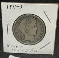 1911 S BARBER HALF DOLLAR