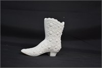 Fenton Milk Glass Daisy Buttton Boot