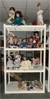 Porcelain & Hard Rubber Dolls, Shelving Unit