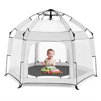 Bend River Baby Playpen With Canopy, Portable