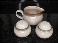 Noritake Stoneware Cup With Salt & Pepper Shakers