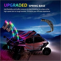 2 Pack 6FT Whip Lights with Spring Base..
