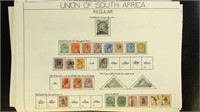 South Africa Stamps Used and Mint hinged on old pa