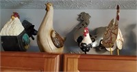 5 Chickens Wooden/ Metal Style
