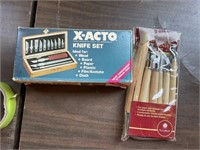 X-Acto -knife set and carving chisels
