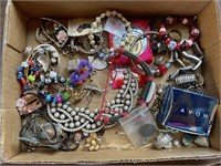 Box of costume jewelry