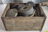 AB) Wooden Canada Dry Crate w/Grinding Wheels
