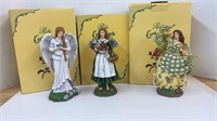 (3) pipka Earths Angels figurines with boxes