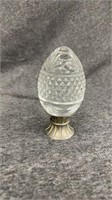 Solid Heavy Glass Egg Chrystal France Vintage