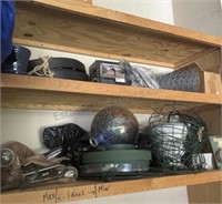 Shelf Of Garden Supplies Solar Lights & More