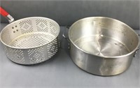 Two cooking pots unmarked