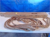 barn beam and hay rope