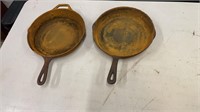 Pair of Rusty Cast Iron Skillets, Just Need