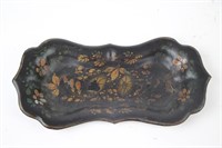 19TH C. TOLEWARE CANDLE WICK TRIMMER TRAY