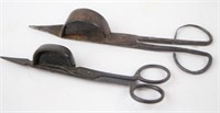 TWO 19TH C. CANDLEWICK TRIMMERS